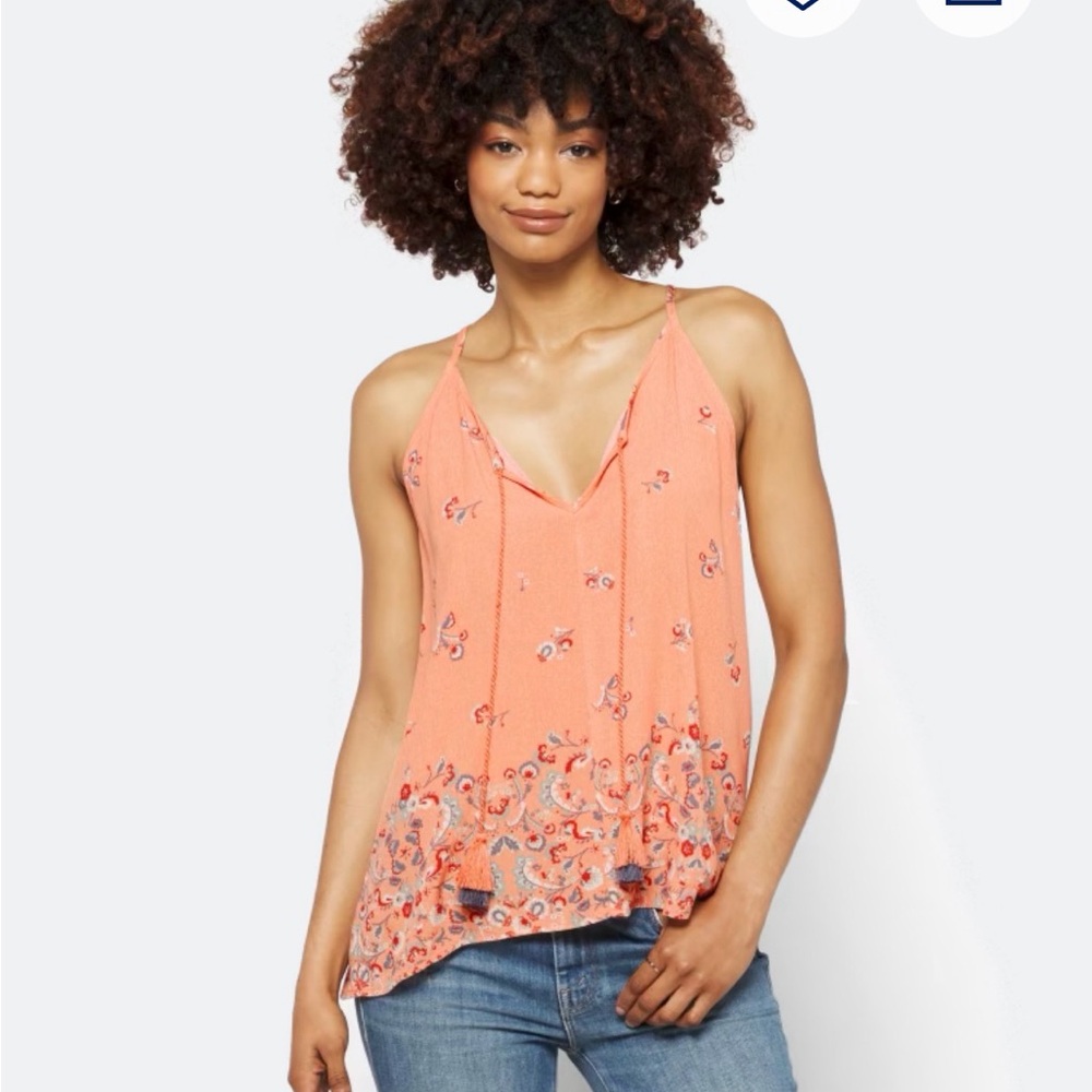 NWOT Rachel Tie Detail Halter Top in Coral Never Worn